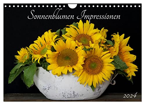 Sonnenblumen Impressionen (Wandkalender 2024 DIN A4 quer), CALVENDO Monatskalender von CALVENDO