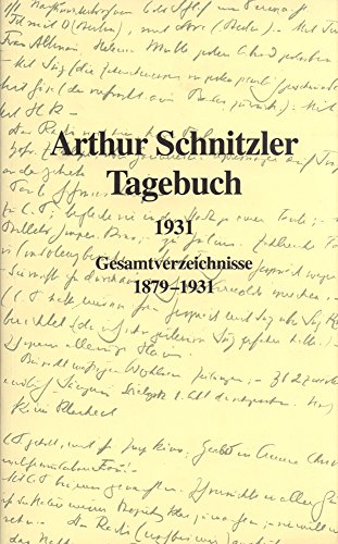 Tagebuch, 1931; Gesamtverzeichnisse 1879-1931 (Tagebuch 1879-1931)