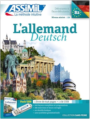 ASSiMiL L'allemand - MP3-Sprachkurs USB - Niveau A1-B2: Deutschkurs auf Französisch für Anfänger und Wiedereinsteiger, Lehrbuch + MP3-Audiodateien auf USB-Stick (Senza sforzo)