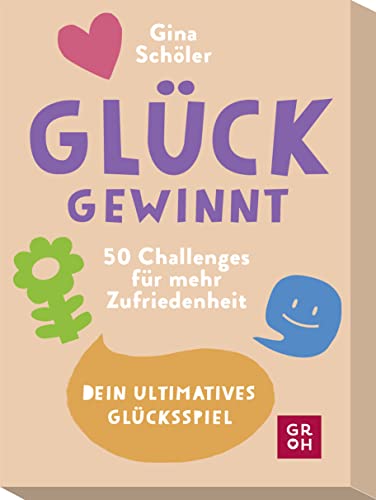 Glück gewinnt - 50 Challenges für mehr Zufriedenheit: Dein ultimatives Glücksspiel | Kartenbox für mehr Balance und Glück (Geschenke für mehr Lebensfreude, Glücksgefühle und Achtsamkeit im Alltag)