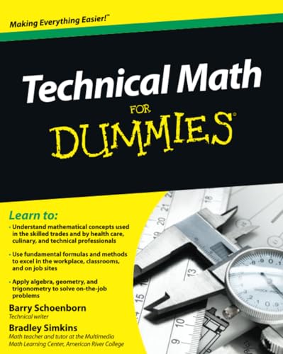 Technical Math For Dummies (For Dummies Series) von For Dummies