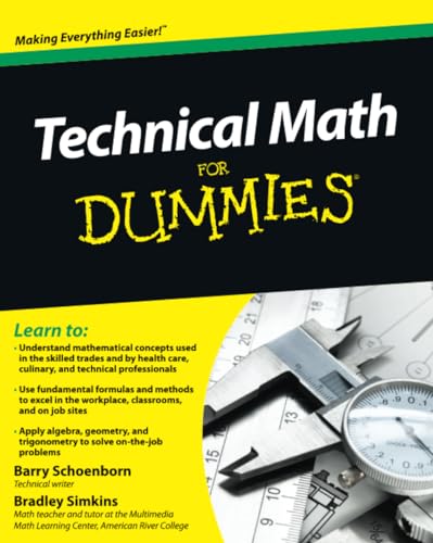 Technical Math For Dummies (For Dummies Series)