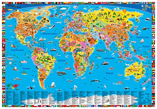 Erlebniskarte „Illustrierte politische Weltkarte Erlebniskarte „Illustrierte politische Weltkarte