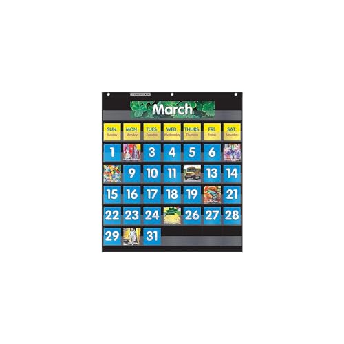 Scholastic SC583866 Monthly Calendar- Black Pocket Chart