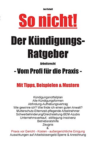 So nicht! Der Kündigungs-Ratgeber Arbeitsrecht: Vom Profi für die Praxis