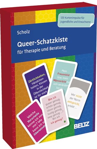 Queer-Schatzkiste für Therapie und Beratung: 120 Karten für die Arbeit mit Jugendlichen und Erwachsenen. Mit 20-seitigem Booklet in stabiler Box, Kartenformat 5,9 x 9,2 cm (Beltz Therapiekarten) von Beltz