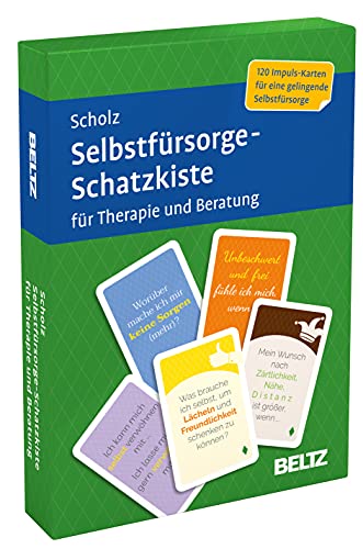 Selbstfürsorge-Schatzkiste für Therapie und Beratung: 120 Karten mit 20-seitigem Booklet in stabiler Box, Kartenformat 5,9 x 9,2 cm (Beltz Therapiekarten)