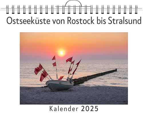 Ostseeküste von Rostock bis Stralsund - (Wandkalender 2025, Kalender DIN A4 quer, Monatskalender im Querformat mit Kalendarium, das perfekte Geschenk) von FlipFlop