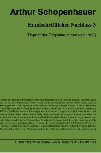 Handschriftlicher Nachlass 3: [Reprint der Originalausgabe von 1895] von University of Innsbruck