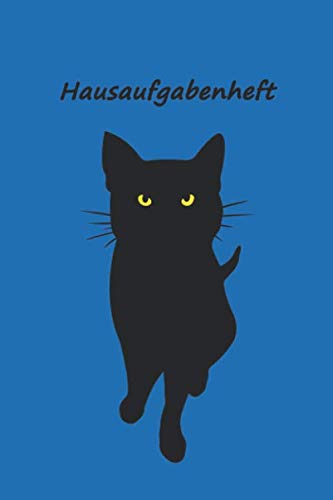 Hausaufgabenheft: für clevere mit schwarzer Katze (Blau), zum Eintragen von Hausaufgaben, Notizen für 52 Wochen. Schulplaner, Stundenplan, Schulnoten Übersicht, Terminplaner für Klassenarbeiten