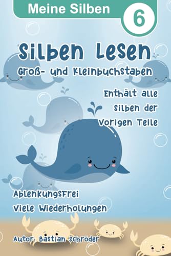 Meine Silben 6 - Silben Lesen mit Groß- und Kleinbuchstaben: Lesen Lernen für Schulanfänger und 1. Klasse, Konzentration, Ablenkungsfrei (Meine Silben Lesen Lernen, Band 6) von Independently published