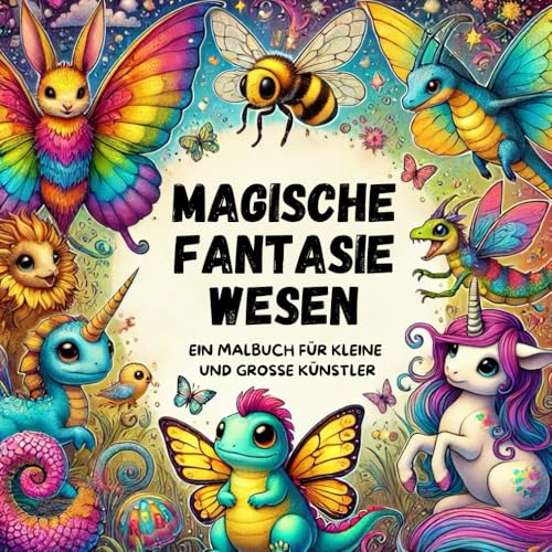 Magische Fantasiewesen - Ein Malbuch für kleine und große Künstler: Ein kreatives Abenteuer in der Welt der Fantasiewesen