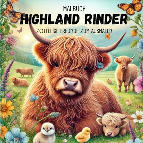Malbuch - Highland Rinder – Zottelige Freunde zum Ausmalen: Malen, entspannen, genießen – Kreativer Spaß für Groß und Klein von Independently published