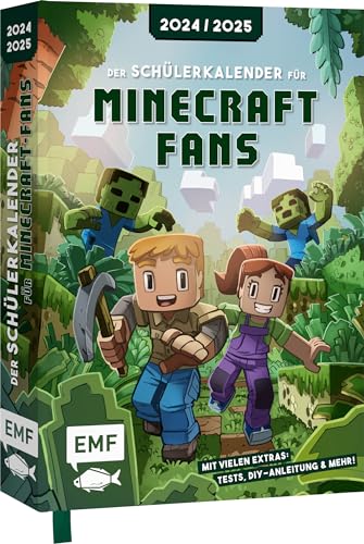 Der Schülerkalender für Minecraft-Fans 2024/2025: Das School-Guidebook mit vielen Extras: Tests, DIY-Anleitung für eine echte Fackel und vieles mehr! von Edition Michael Fischer