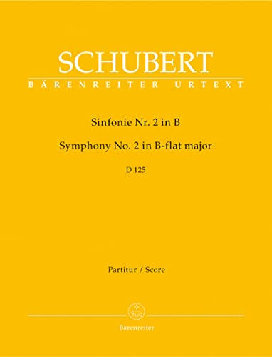 Sinfonie Nr. 2 B-Dur D 125 (1814). Partitur, Urtextausgabe