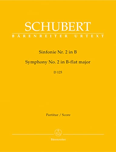 Sinfonie Nr. 2 B-Dur D 125 (1814). Partitur, Urtextausgabe