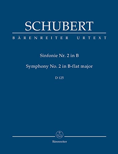 Sinfonie Nr. 2 B-Dur D 125. Studienpartitur, Urtextausgabe