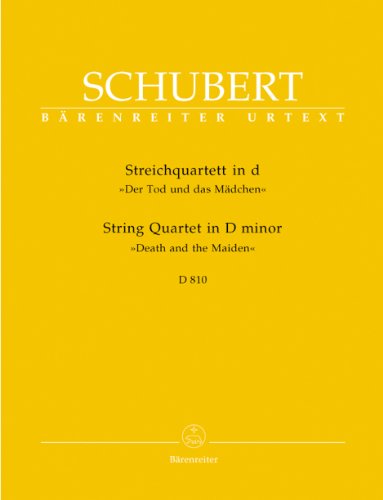 Streichquartett d-Moll D 810 ""Der Tod und das Mädchen"".Stimmensatz, Urtextausgabe Streichquartett d-Moll D 810 ""Der Tod und das Mädchen"".Stimmensatz, Urtextausgabe