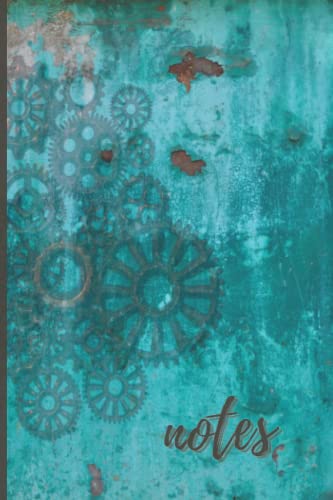 NOTES: Notebook to collect your Notes, Ideas, and Thoughts - Turquoise Cover Design with Gears von Independently published