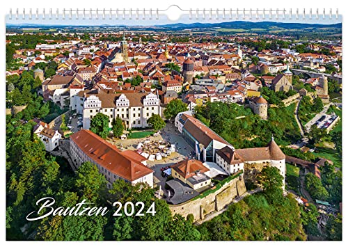 Kalender Bautzen 2024 | 45 x 30 cm | weißes Kalendarium von K4Verlag