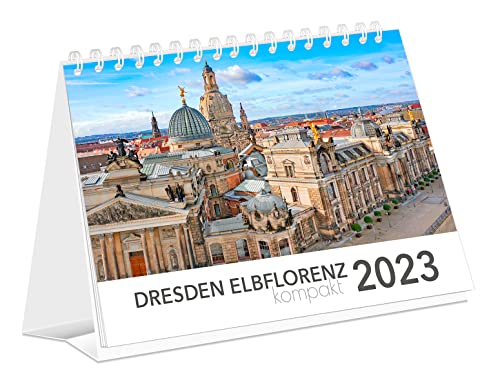 Kalender Dresden Elbflorenz kompakt 2023: | 21 x 15 cm | weißes Kalendarium von K4Verlag