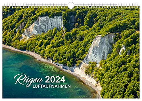 Kalender Rügen Luftaufnahmen 2024 | 45 x 30 cm | weißes Kalendarium von K4Verlag