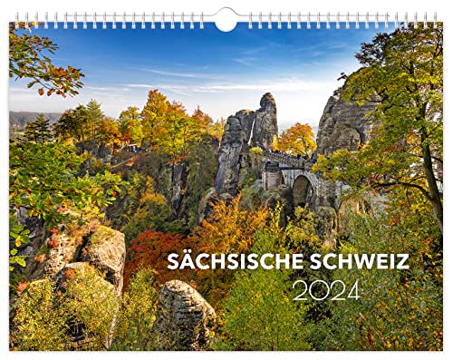Kalender Sächsische Schweiz 2024: | 40 x 30 cm | schwarzes Kalendarium Kalender Sächsische Schweiz 2024: | 40 x 30 cm | schwarzes Kalendarium von K4Verlag