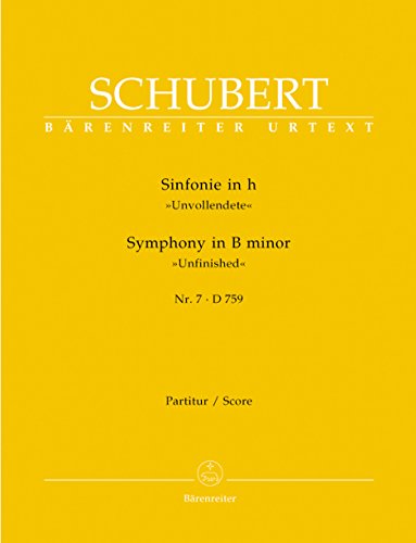 Sinfonie 7 (8) H-Moll d 759 "Unvollendete". Partitur, Urtextausgabe