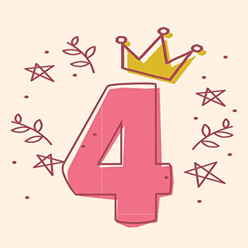 4: Cooles Geschenk zum 4. Geburtstag Geburtstagsparty Gästebuch Eintragen von Wünschen und Sprüchen lustig 108 Seiten / Design: Krone Blätter Prinzessin 4: Cooles Geschenk zum 4. Geburtstag Geburtstagsparty Gästebuch Eintragen von Wünschen und Sprüchen lustig 108 Seiten / Design: Krone Blätter Prinzessin