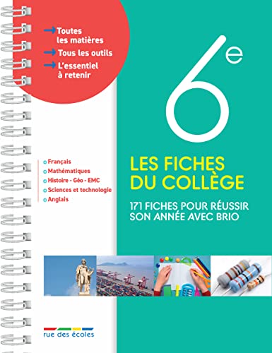 Les fiches du collège 6e: 171 fiches pour réussir son année avec brio