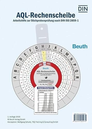 AQL-Rechenscheibe: Arbeitshilfe zur Stichprobenprüfung nach DIN ISO 2859-1