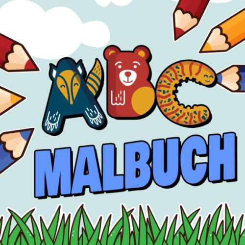 ABC Malbuch Kindergarten und Vorschule: Buchstaben und Zahlen Malheft für Kinder zum Ausmalen und Lernen - Ausmalbuch für Vorschulkinder mit über 50 Motiven von Independently published