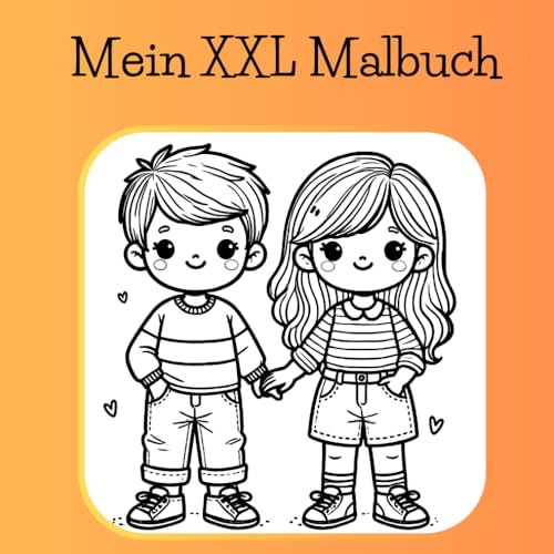 Mein XXL Malbuch: Das perfekte Geschenk für Junge und Mädchen ab 5 Jahren. 50 Motive - für Stressabbau, Kreativität und Entspannung von Independently published