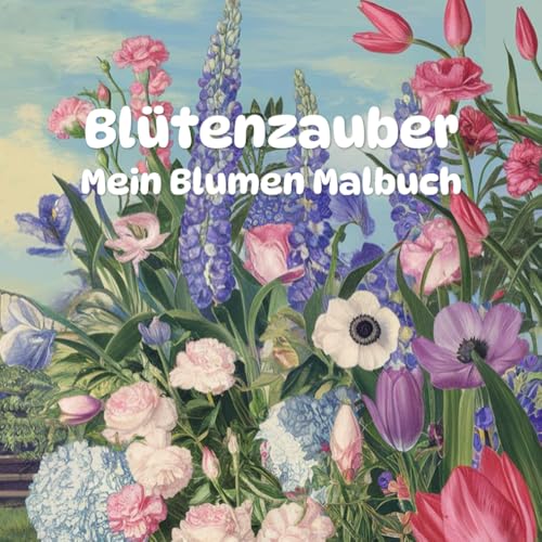 Blütenzauber: Dein Achtsamkeits-Malbuch für Entspannung und Erholung: Florale Muster und Blumenmotive zum Ausmalen für Stressabbau und innere Ruhe (Malbücher) von Independently published