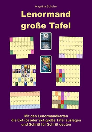 Lenormand große Tafel: Mit den Lenormandkarten die 8x4 (5) oder 9x4 große Tafel auslegen und Schritt für Schritt deuten