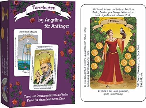 Tarotkarten by Angelina für Anfänger: Tarot mit Deutungstexten auf jeder Karte für einen leichteren Start Tarotkarten by Angelina für Anfänger: Tarot mit Deutungstexten auf jeder Karte für einen leichteren Start von Schulze, Angelina