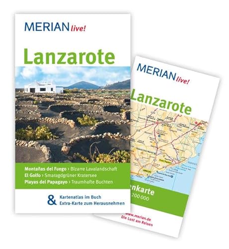 MERIAN live! Reiseführer Lanzarote: Mit Kartenatlas im Buch und Extra-Karte zum Herausnehmen