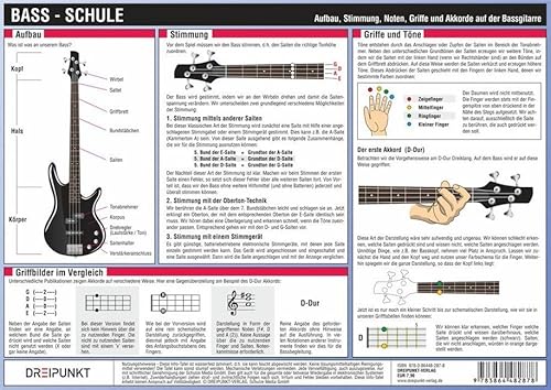 Bass-Schule: Aufbau, Stimmung, Noten, Griffe und Akkorde auf der Bassgitarre Bass-Schule: Aufbau, Stimmung, Noten, Griffe und Akkorde auf der Bassgitarre