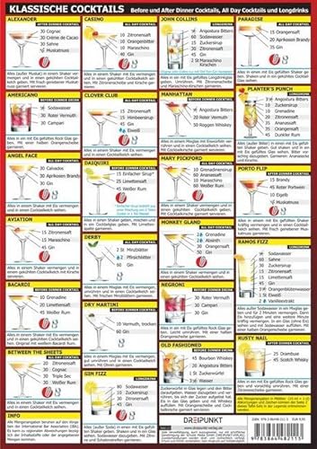 Info-Tafel-Set Klassische Cocktails: Before und After Dinner Cocktails, All Day Cocktails und Longdrinks Info-Tafel-Set Klassische Cocktails: Before und After Dinner Cocktails, All Day Cocktails und Longdrinks
