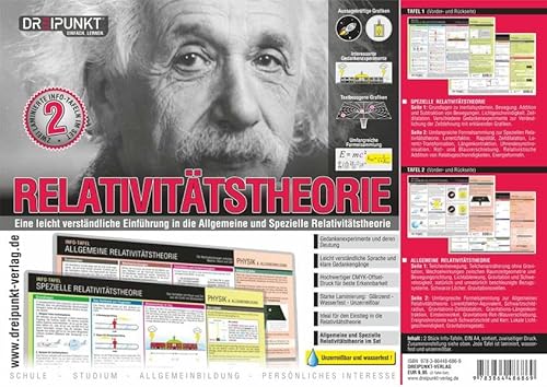 Info-Tafel-Set Relativitätstheorie: Zwei Info-Tafeln zur Allgemeinen und zur Speziellen Relativitätstheorie im Set