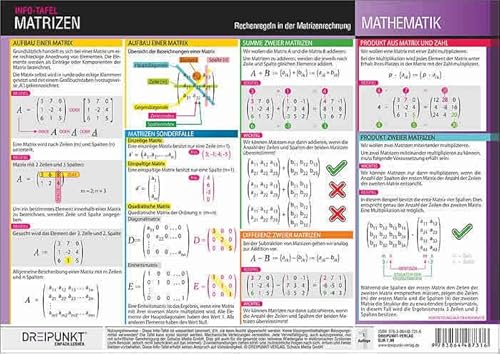 Matrizen: Rechenregeln in der Matrizenrechnung von Dreipunkt Verlag