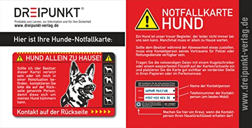 Notfallkarte 'Hund': PVC-Karte im Scheckkartenformat für die Brieftasche von Dreipunkt Verlag