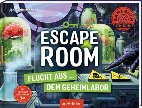 Escape Room – Flucht aus dem Geheimlabor: Mit Seiten zum Aufschneiden | Escape-Krimi für Kinder mit vielen spannenden Rätseln Escape Room – Flucht aus dem Geheimlabor: Mit Seiten zum Aufschneiden | Escape-Krimi für Kinder mit vielen spannenden Rätseln