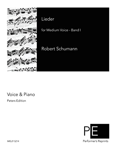Lieder: for Medium Voice - Band 1 von CREATESPACE