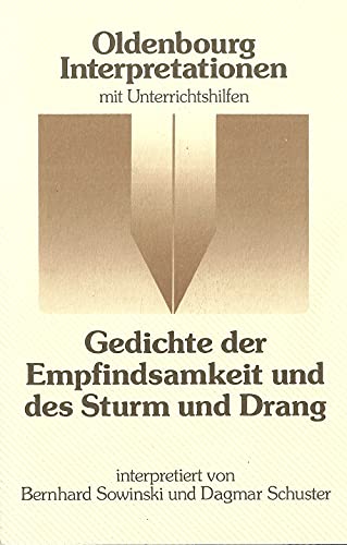 Oldenbourg Interpretationen, Bd.57, Gedichte der Empfindsamkeit und des Sturm und Drang