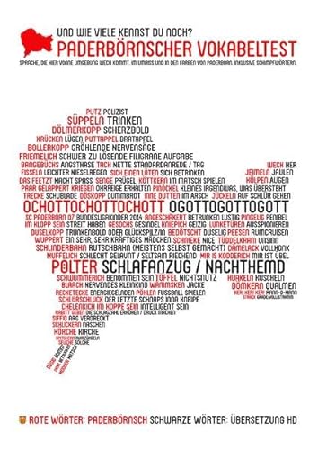 Wortposter Paderborn: Paderbörnscher Vokabeltest