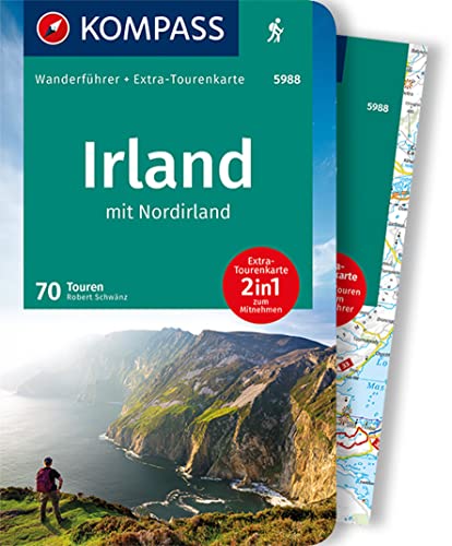 KOMPASS Wanderführer Irland mit Nordirland, 70 Touren mit Extra-Tourenkarte: GPS-Daten zum Download von Kompass-Karten