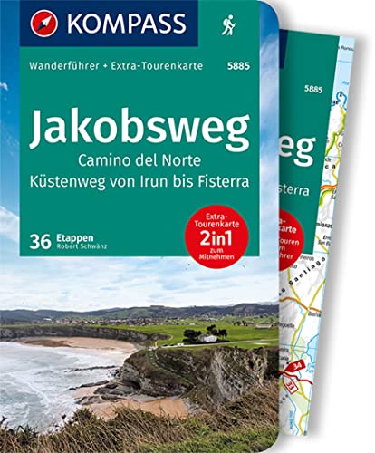 KOMPASS Wanderführer Jakobsweg Camino del Norte, 60 Touren mit Extra-Tourenkarte: GPS-Daten zum Download