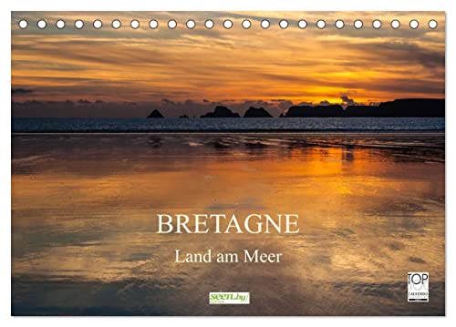 Bretagne - Land am Meer (Tischkalender 2025 DIN A5 quer), CALVENDO Monatskalender von CALVENDO