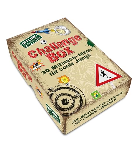Challengebox 30 Mitmach-Ideen für coole Jungs: Box mit 30 Karten,und 1 Notizbuch. Ab 8 Jahren von Schwager & Steinlein Verlag GmbH
